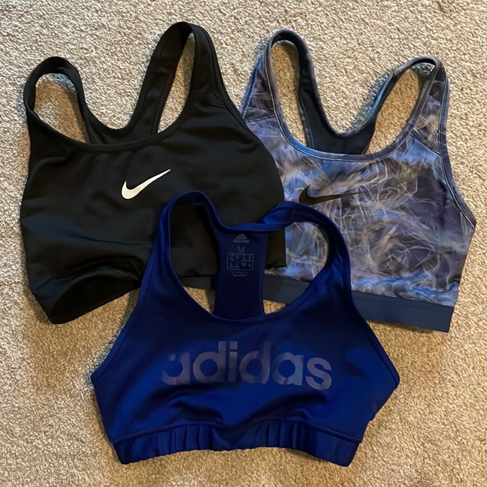 Nike and Adidas sports bras